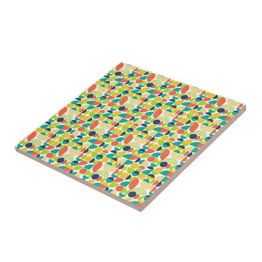 ミッドセンチュリーモダン ビンテージ レトロ 抽象芸術  タイル (側面)