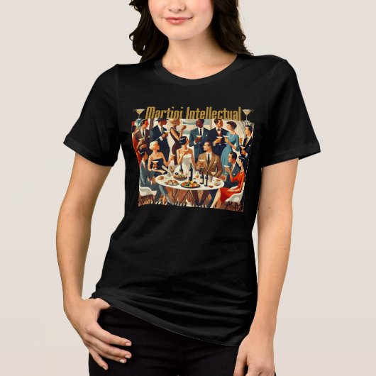 ミッドセンチュリーモダン マティーニ インテレクチュアルズ トライブレンドTシャツ (正面)