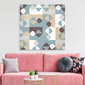 ミッドセンチュリーモダン – ミントチョコレートキャラメル キャンバスプリント (インサイチュ (リビング))