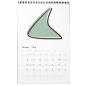 ミッドセンチュリーモダン#3オリジナルアートレトロ カレンダー (2月 2026)