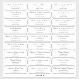 ミッドセンチュリーモダンMCMゲスト住所 シール