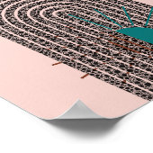 ミッドセンチュリーモンダン抽象芸術幾何学模様 ポスター (角)