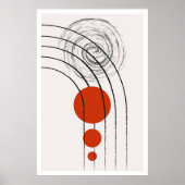 ミッドセンチュリーラインアートユニークデコールポスター ポスター (正面)