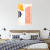 ミッドセンチュリーラインアート、大きく完成 キャンバスプリント (インサイチュ (寝室))