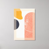 ミッドセンチュリーラインアート、大きく完成 キャンバスプリント (正面)