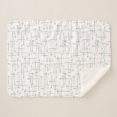 ミッドセンチュリーラインドット原子時代パターン シェルパブランケット (正面(横))