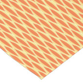 ミッドセンチュリーリボンプリント、オレンジとゴールデンイエロー ショートテーブルランナー (コーナー)