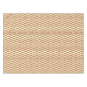 ミッドセンチュリーリボンプリント – カメルタンとクリーム テーブルクロス (正面(横))