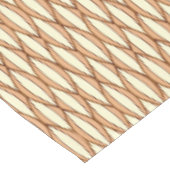 ミッドセンチュリーリボンプリント – カメルタンとクリーム テーブルクロス (アングル)