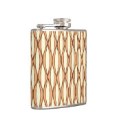 ミッドセンチュリーリボンプリント – カメルタンとクリーム フラスク (右)