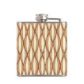 ミッドセンチュリーリボンプリント – カメルタンとクリーム フラスク (裏面)