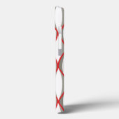 ミッドセンチュリーリボンプリント – グレー、白、赤 Case-Mate iPhoneケース (裏面 / 左)