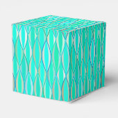 ミッドセンチュリーリボンプリント – シェードターコイズ フェイバーボックス (裏面サイド)