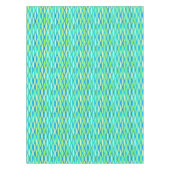 ミッドセンチュリーリボンプリント-ターコイズとライム テーブルクロス (正面)