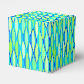 ミッドセンチュリーリボンプリント-ターコイズとライム フェイバーボックス (裏面サイド)