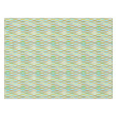 ミッドセンチュリーリボンプリント – ブルースとニュートラル テーブルクロス (正面(横))