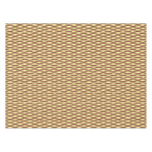 ミッドセンチュリーリボンプリント – 茶色と金ゴールド テーブルクロス (正面(横))