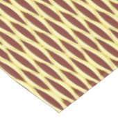 ミッドセンチュリーリボンプリント – 茶色と金ゴールド テーブルクロス (アングル)