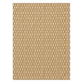 ミッドセンチュリーリボンプリント – 茶色と金ゴールド テーブルクロス (正面)