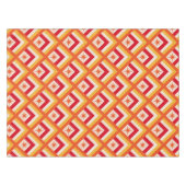 ミッドセンチュリーレッドレトロスターバストのダイヤモンド形状 テーブルクロス (正面(横))