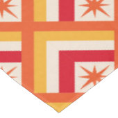 ミッドセンチュリーレッドレトロスターバストのダイヤモンド形状 テーブルクロス (アングル)