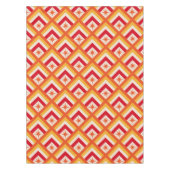 ミッドセンチュリーレッドレトロスターバストのダイヤモンド形状 テーブルクロス (正面)