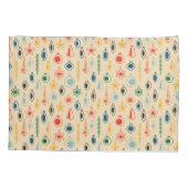 ミッドセンチュリーレトロのクリスマスツリーのおもちゃつきパターン 枕カバー (裏面)