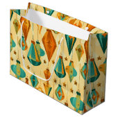 ミッドセンチュリーレトロクリスマスアトミックスターオーナメント ラージペーパーバッグ (正面アングル)