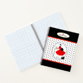 ミッドセンチュリーレトロシックなレディースコットランド犬 ノートブック (内部)