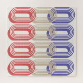 ミッドセンチュリーレトロスタイルパターンプリント ジグソーパズル (横)