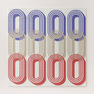 ミッドセンチュリーレトロスタイルパターンプリント ジグソーパズル