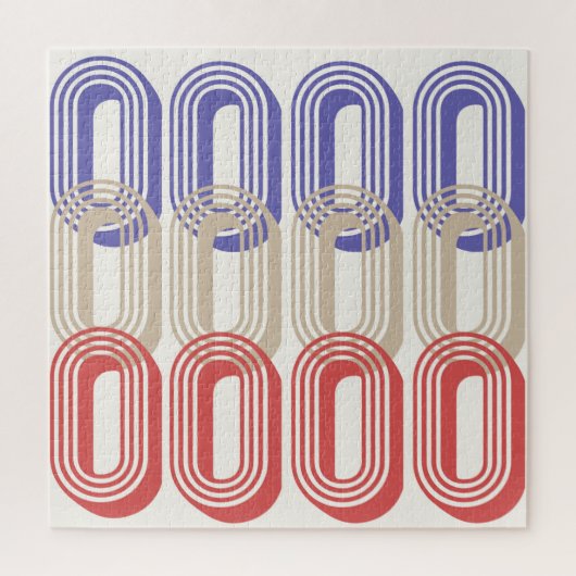 ミッドセンチュリーレトロスタイルパターンプリント ジグソーパズル (縦)