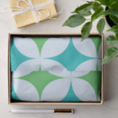 ミッドセンチュリーレトロスターバストイン緑とティール(緑がかった色) 薄葉紙 (ギフト)