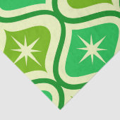 ミッドセンチュリーレトロスターバストオングリーンオジーパターン 薄葉紙 (詳細)