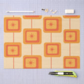 ミッドセンチュリーレトロスターバストオン抽象芸術正方形 薄葉紙 (クラフト)