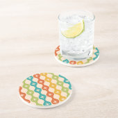 ミッドセンチュリーレトロスターバストオンogee pattern コースター (側面)