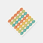 ミッドセンチュリーレトロスターバストオンogee pattern スタンダードカクテルナプキン (角)