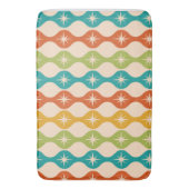 ミッドセンチュリーレトロスターバストオンogee pattern バスマット (正面縦)