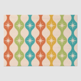 ミッドセンチュリーレトロスターバストオンogee pattern 薄葉紙