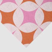 ミッドセンチュリーレトロスターバストパターンオレンジピンク 薄葉紙 (詳細)