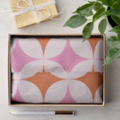 ミッドセンチュリーレトロスターバストパターンオレンジピンク 薄葉紙 (ギフト)