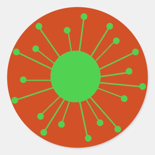 ミッドセンチュリーレトロスターバスト ラウンドシール (正面)