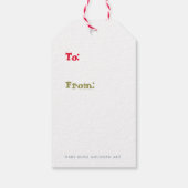 ミッドセンチュリーレトロノールボホクリスマスギフトラベル ギフトタグ (裏面)