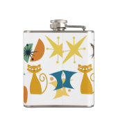 ミッドセンチュリーレトロパターンビニール包まれたフラスコ フラスク (裏面)