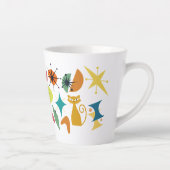 ミッドセンチュリーレトロパターンラテマグカップ カフェラテマグ (右)