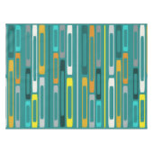 ミッドセンチュリーレトロフラットロックスターコイズ テーブルクロス (正面(横))