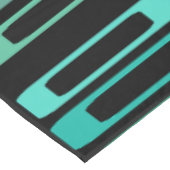 ミッドセンチュリーレトロフラットロックスブラックターコイズ テーブルクロス (アングル)