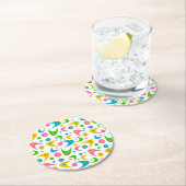 ミッドセンチュリーレトロブーメランズ ラウンドペーパーコースター (インサイチュ)