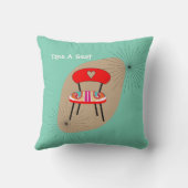 ミッドセンチュリーレトロモダンスタイルチェアイラスト クッション (裏面)