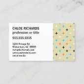 ミッドセンチュリーレトロモダンスターバスト 名刺 (裏面)